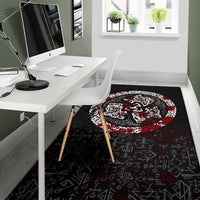 Viking Area Rug Fierce Blood Wolf Symbol Of A Viking Nordic RLT12 - Wonder Print Shop