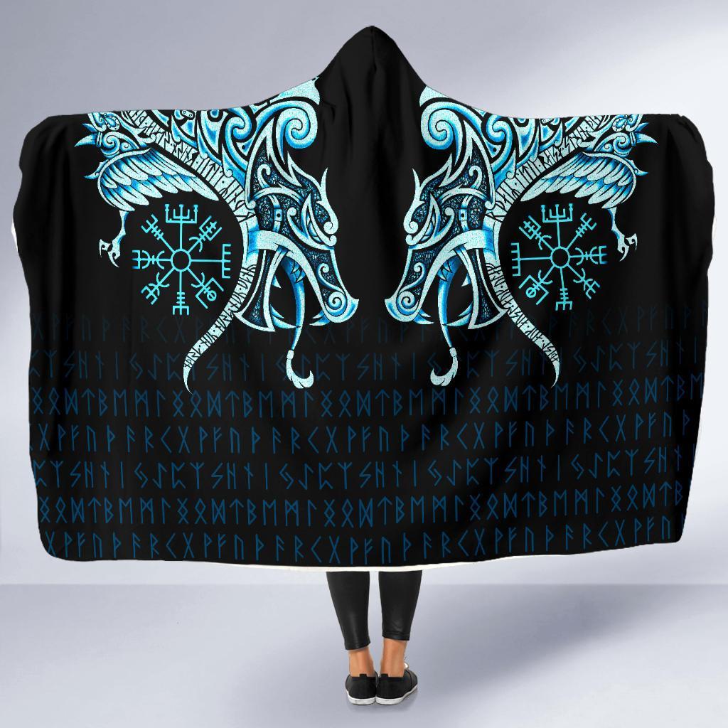 viking-economy-hooded-blanket-fenrir-raven-and-vegvisir-tattoo-cyan