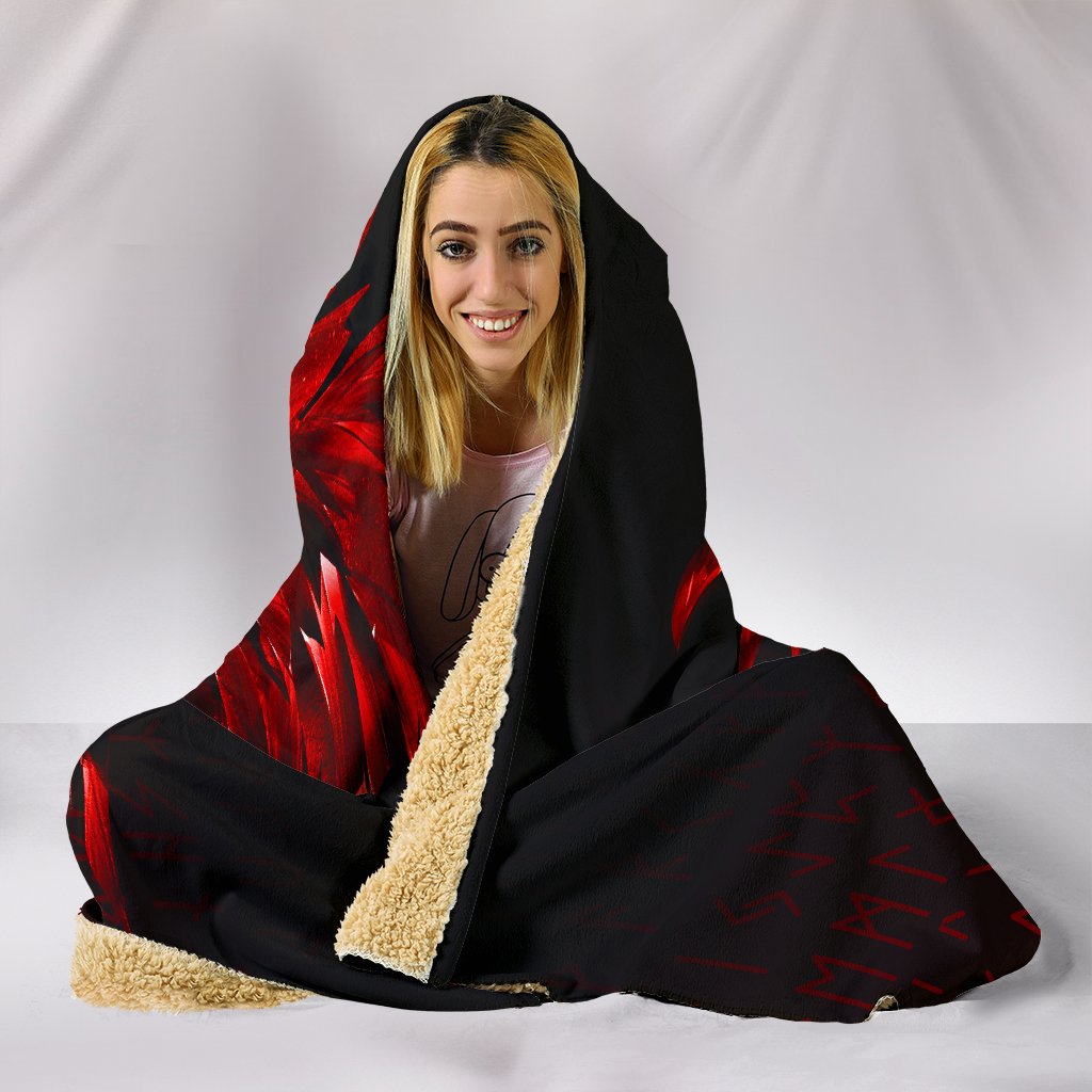 viking-hooded-blanket-the-raven-of-odin-rune-red