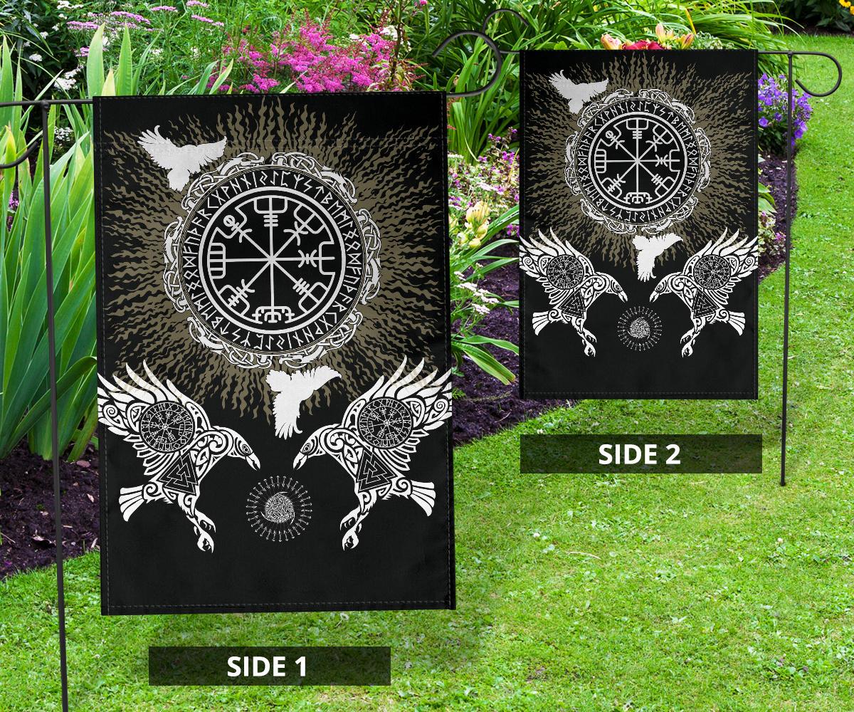 Viking Garden Flag Raven, Valknut and Vegvisir RLT12 - Wonder Print Shop