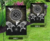 Viking Garden Flag Raven, Valknut and Vegvisir RLT12 - Wonder Print Shop