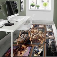 Wolf Packs Native American Area Rug LT10 - Wonder Print Shop