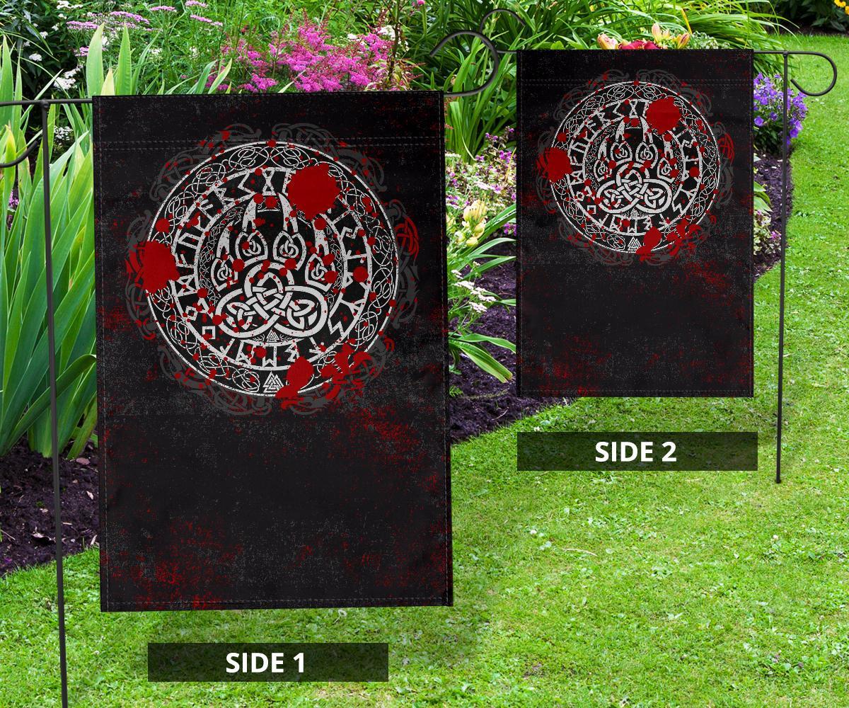 Viking Garden Flag Viking Bear Claws Blood Tattoo RLT12 - Wonder Print Shop