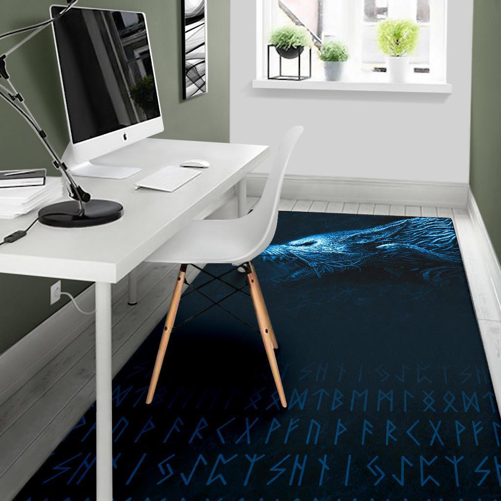 Viking Area Rug, Fenrir Wolf RLT12 - Wonder Print Shop