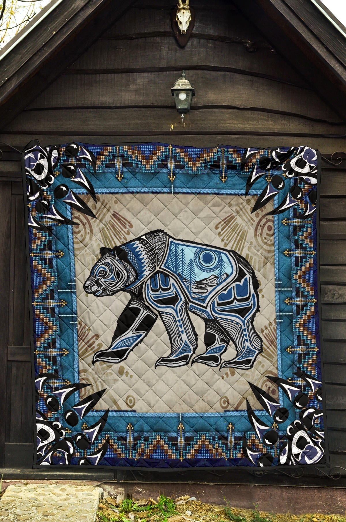 Bear Symbol Native American Premium Quilt LT10 - Wonder Print Shop