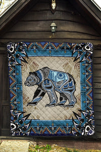 Bear Symbol Native American Premium Quilt LT10 - Wonder Print Shop