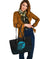 Viking Large Leather Tote Fenrir Wolf Cyan RLT12 - Wonder Print Shop