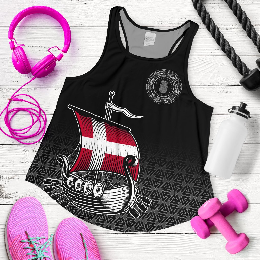 Viking Women's Racerback Tank - Danish Drakkar RLT12 - Wonder Print Shop