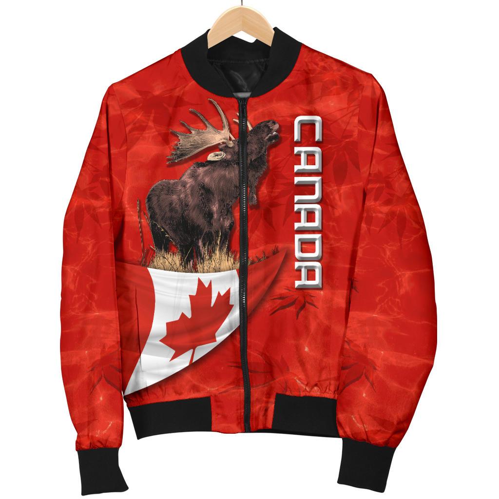 Canada Moose Men Bomber Jacket Maple Leaf - Wonder Print Shop