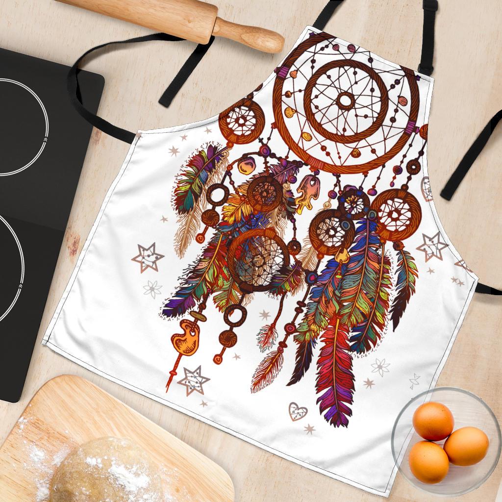 white-dreamcatcher-mandala-native-american-apron