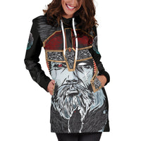 Viking Hoodie Dress Odin Valknut and Triple Horn RLT12 - Wonder Print Shop