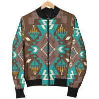 Blue Pattern Brown Men's Bomber Jacket LT10 - Wonder Print Shop