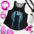 Viking Women's Racerback Tank, Fenrir Viking Wolf and Moon RLT12 - Wonder Print Shop