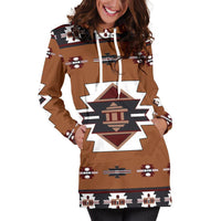 Native Temple Symbol Native American Hoodie Dress LT10 - Wonder Print Shop