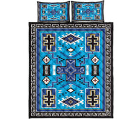 Light Blue Native American Quilt Bed Set LT10 - Wonder Print Shop