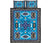 Light Blue Native American Quilt Bed Set LT10 - Wonder Print Shop