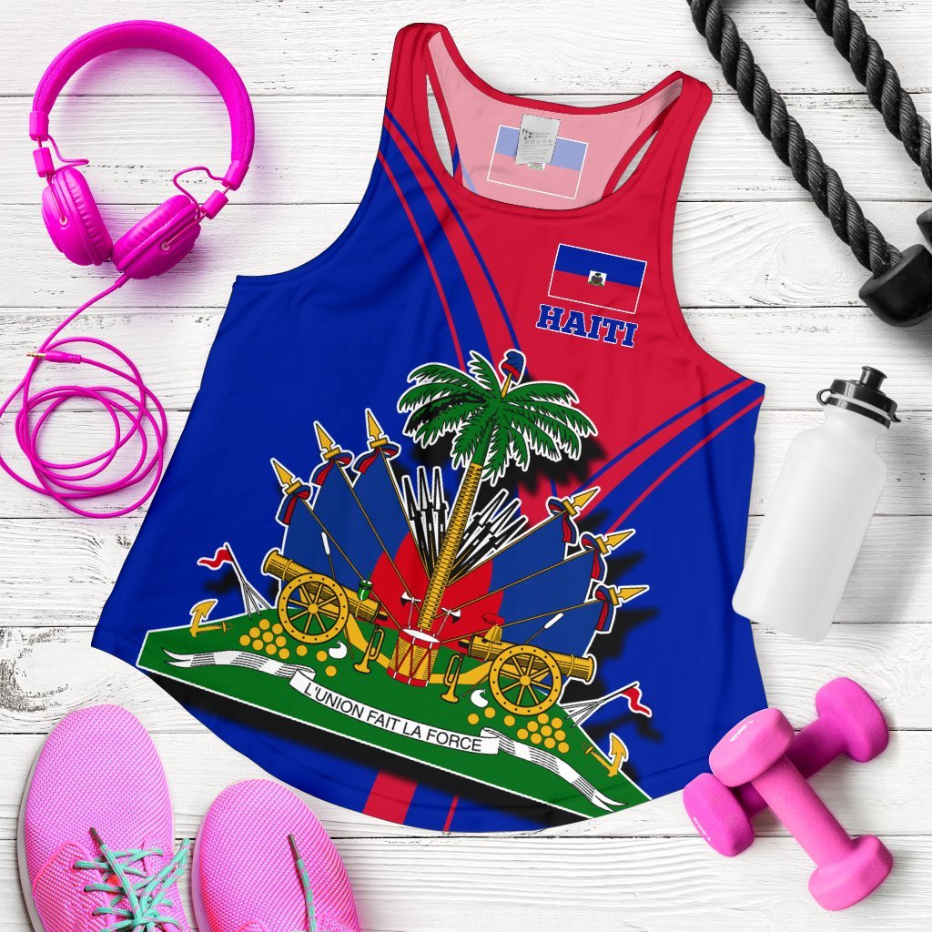 Haiti Women's Racerback Tank - Haitian Pride - Wonder Print Shop