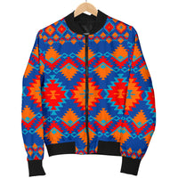 Red and Yellow Geometric Men's Bomber Jacket LT10 - Wonder Print Shop