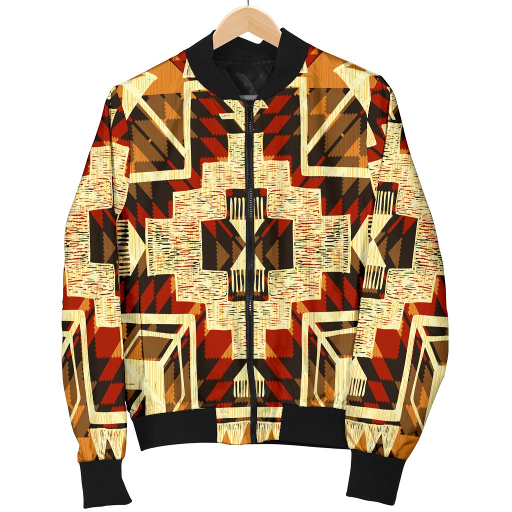 Tribal Yellow Arrow Native American Bomber Jacket LT10 - Wonder Print Shop