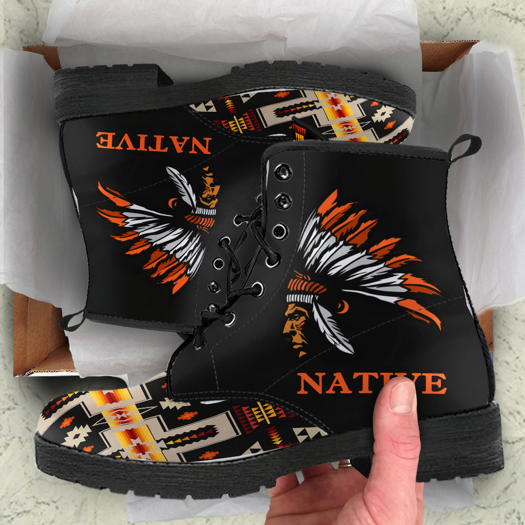 black-tribe-design-native-american-leather-boots
