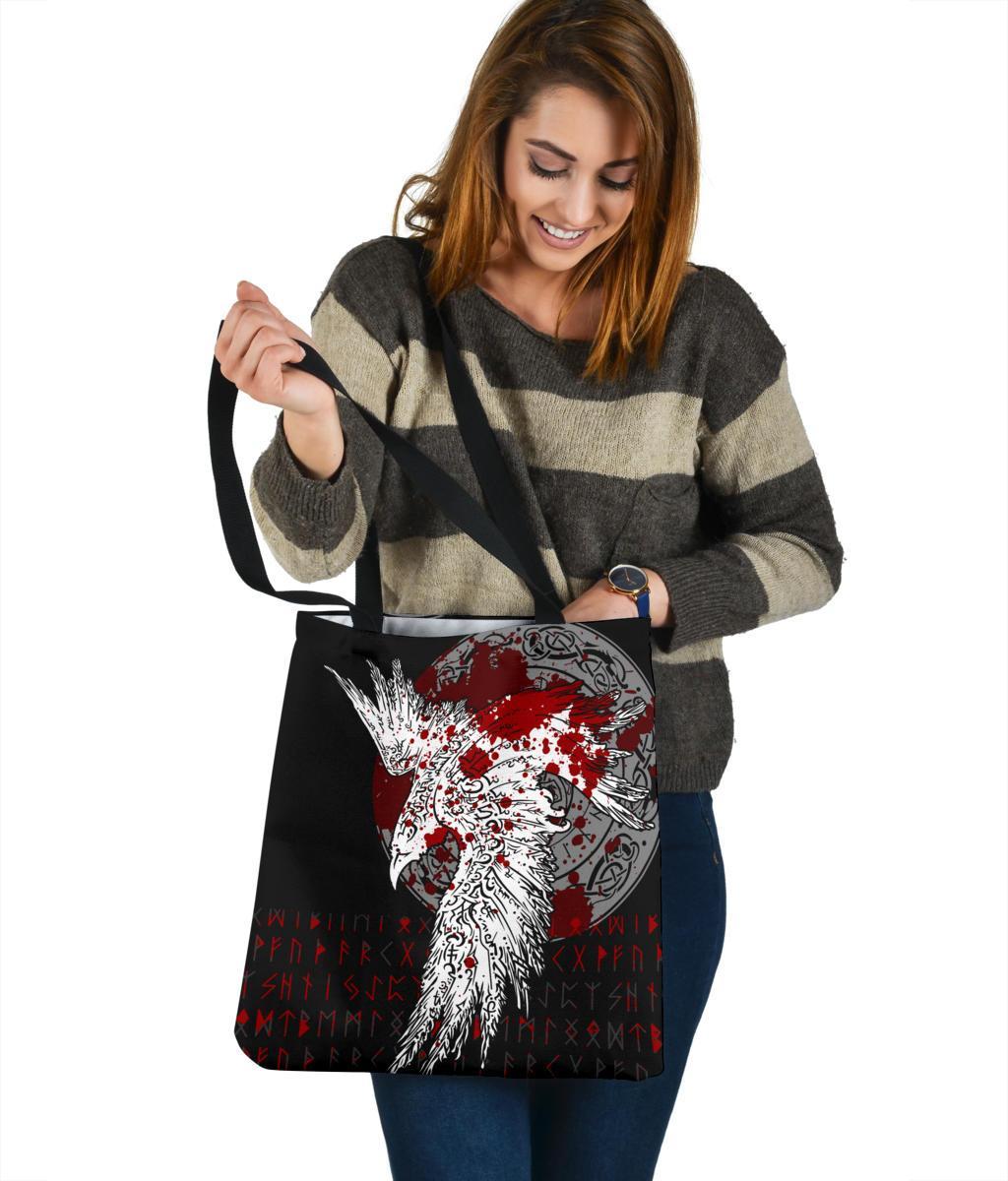 viking-tote-bag-mystical-raven-tattoo-blood