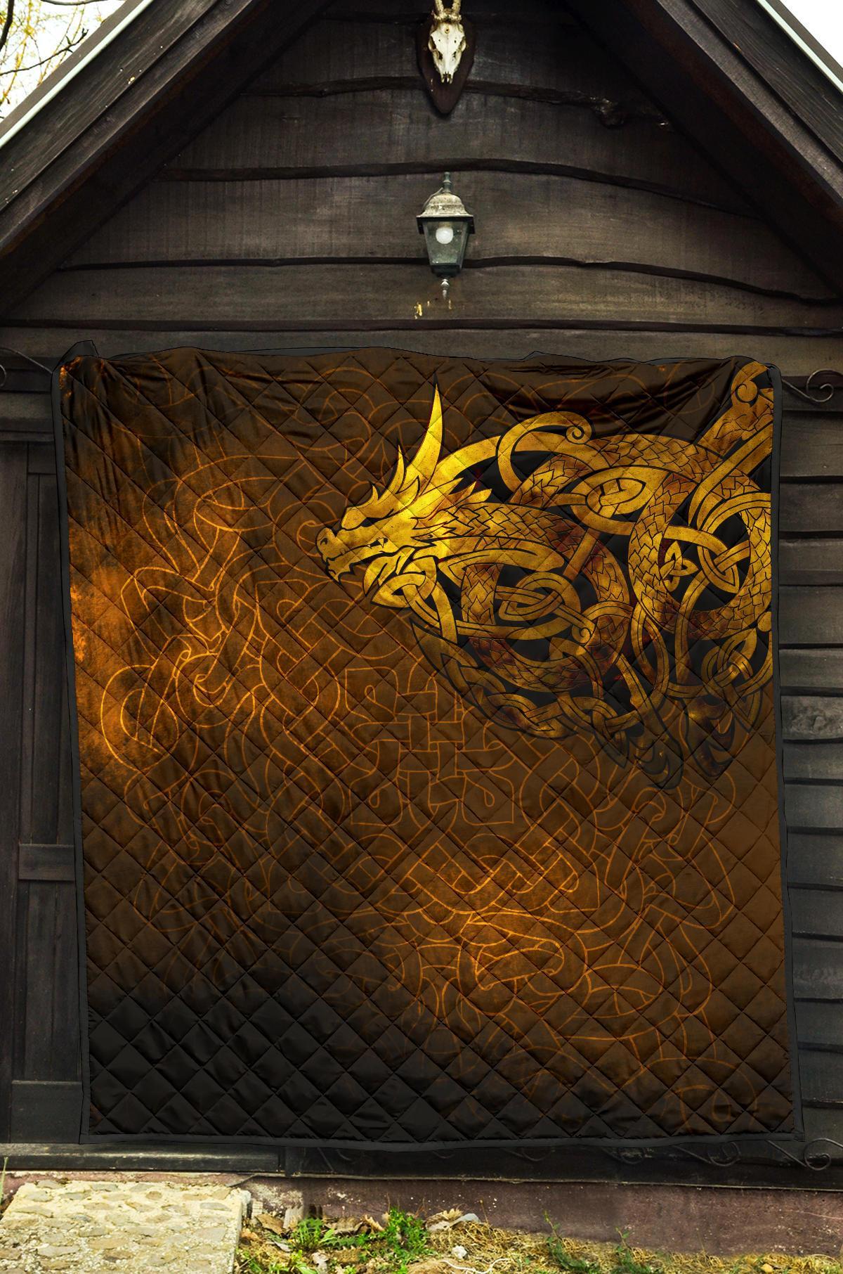 Viking Premium Quilt - Celtic Dragon Tattoo RLT12 - Wonder Print Shop