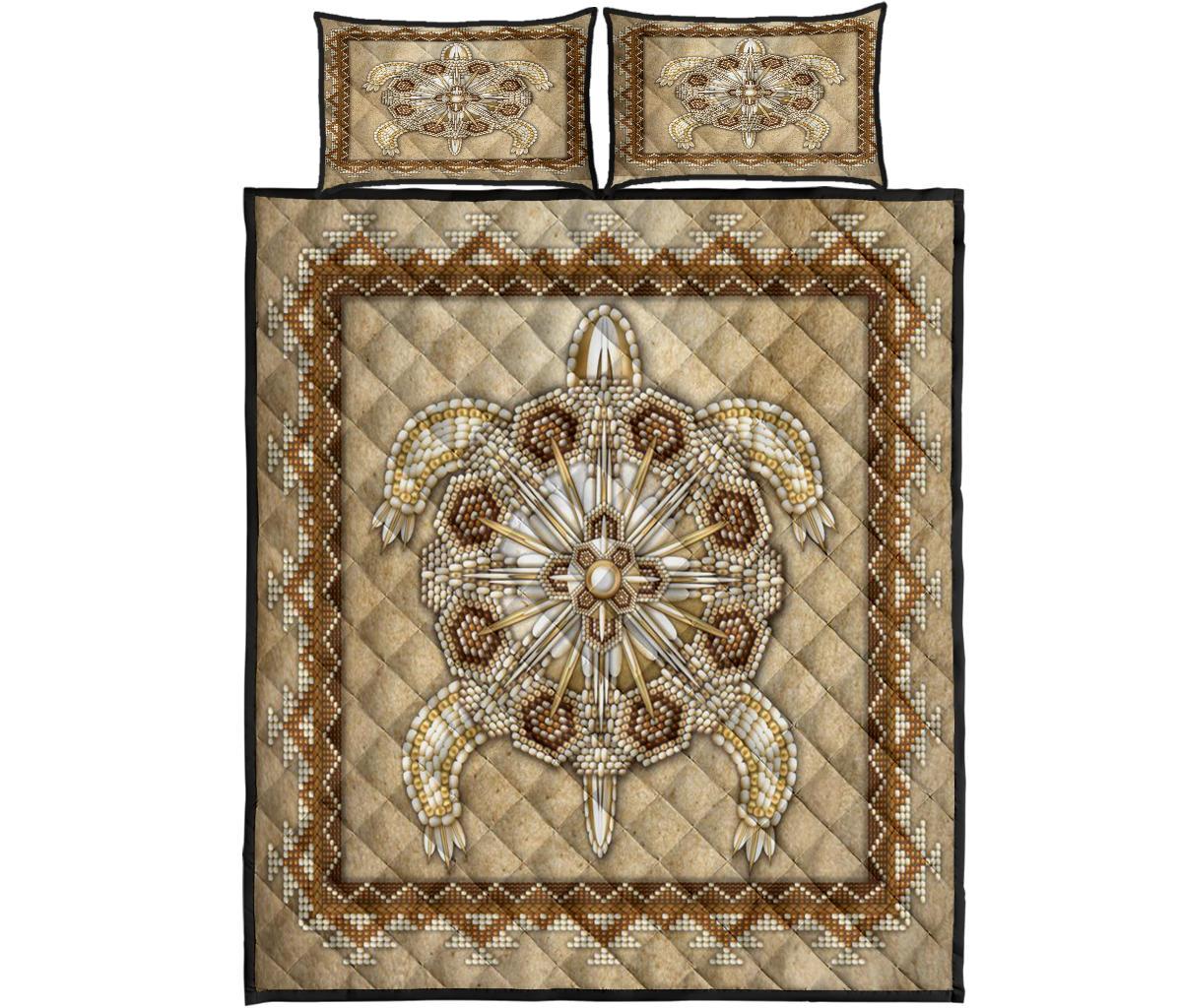 Turtle Tribe Native American Quilt Bed Set LT10 - Wonder Print Shop