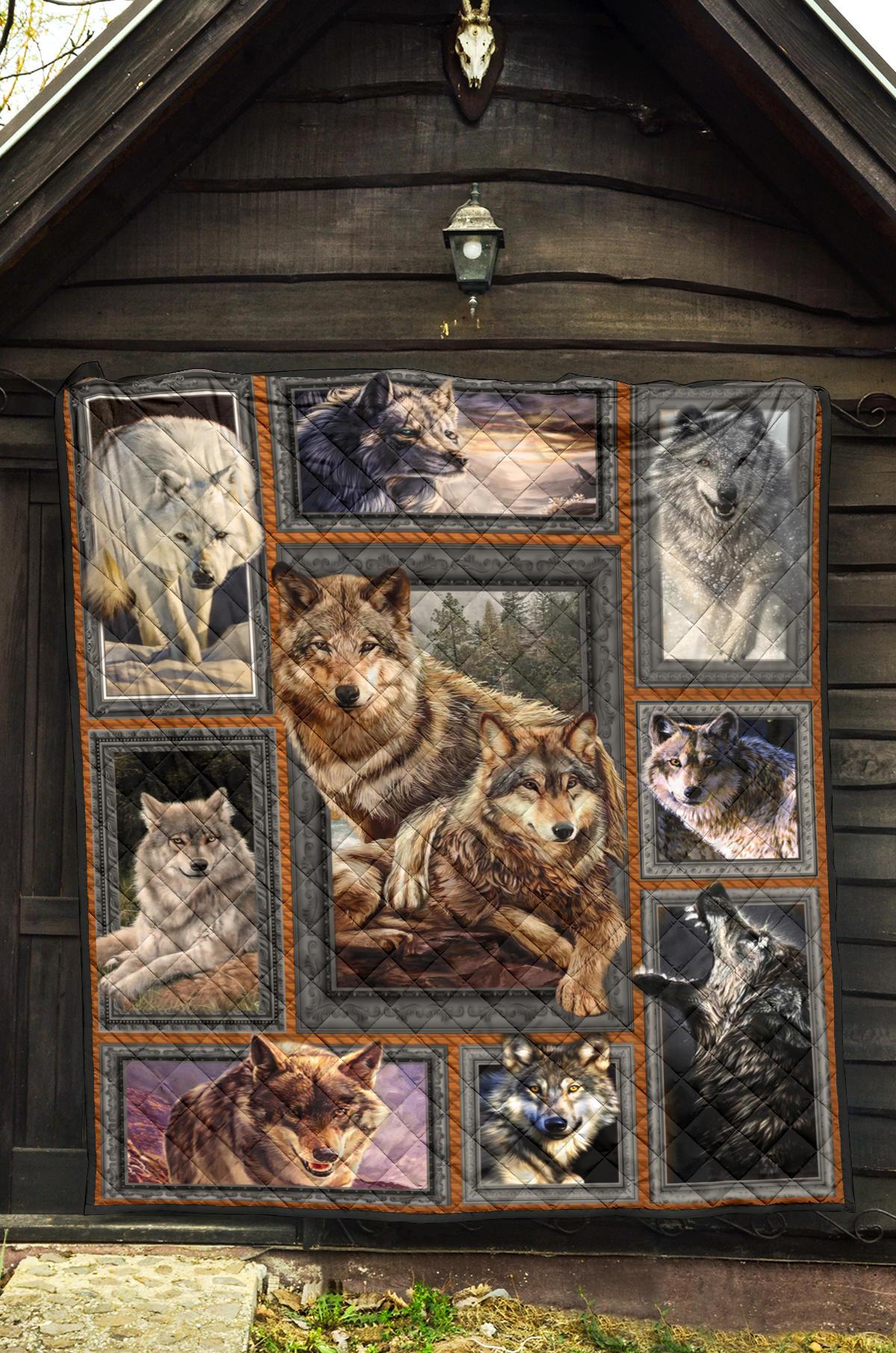 Wolf Art Native American Premium Quilt LT10 - Wonder Print Shop