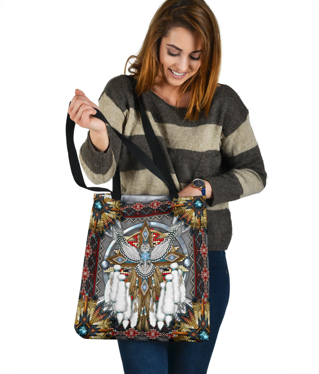 native-american-naumaddic-arts-gray-tote-bags