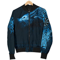 Viking Men's Bomber Jacket, Fenrir Wolf RLT12 - Wonder Print Shop