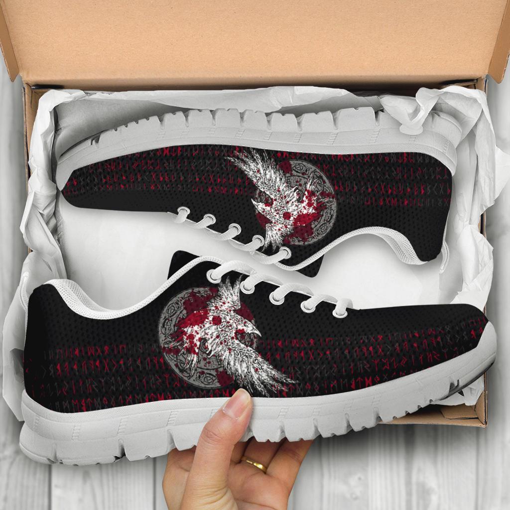 Viking Sneakers - Mystical Raven Tattoo Blood RLT12 - Wonder Print Shop