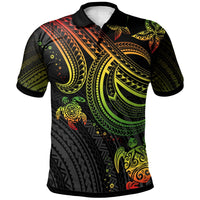 Polynesian Polo Shirt Reggae Turtle - Wonder Print Shop