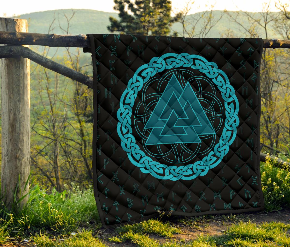 Viking Triple Horn Odin Premium Quilt RLT12 - Wonder Print Shop