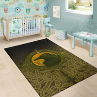 Viking Area Rug, Ethnic Odin Raven Gold RLT12 - Wonder Print Shop
