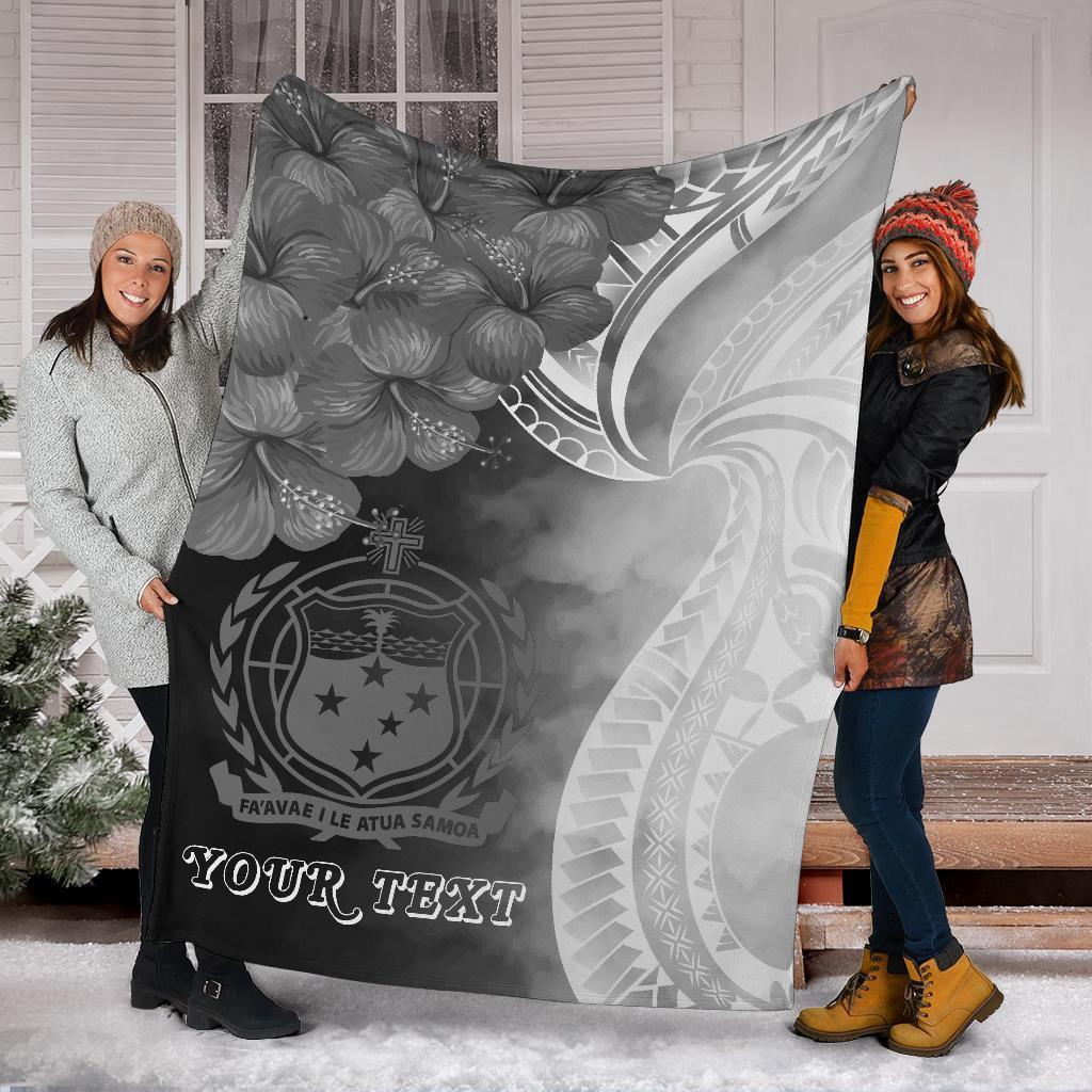 samoa-custom-personalised-premium-blanket-samoa-seal-wave-style-black