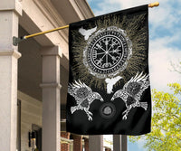 Viking Garden Flag Raven, Valknut and Vegvisir RLT12 - Wonder Print Shop