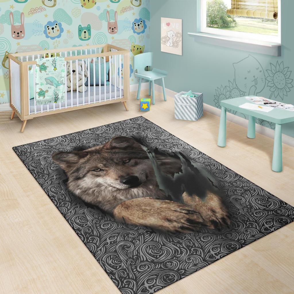 Wolf Escape Native American Area Rug LT10 - Wonder Print Shop