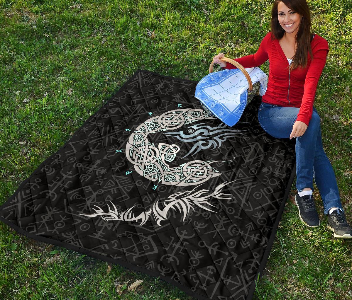 Viking Fenrir Wolf Premium Quilt RLT12 - Wonder Print Shop