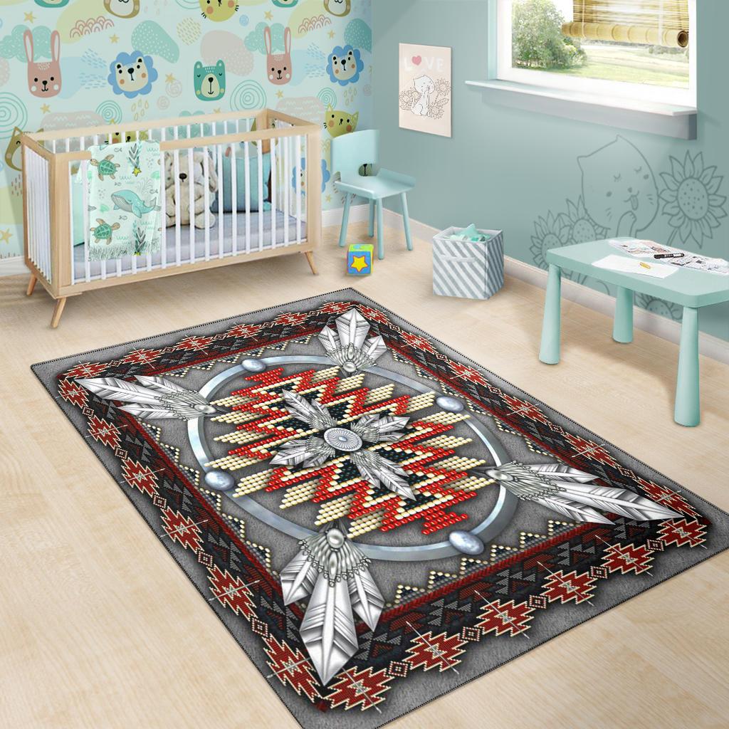 Naumaddic Arts Native American Design Area Rug LT10 - Wonder Print Shop