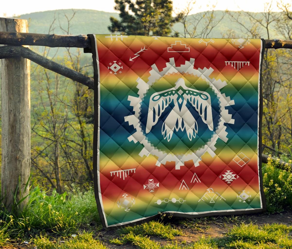 Thunderbird Rainbow Native American Premium Quilt LT10 - Wonder Print Shop