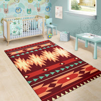 Red Ethnic Pattern Area Rug LT10 - Wonder Print Shop