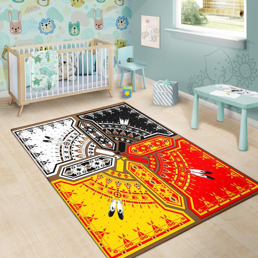 Medicine Wheels Native American Design Area Rug LT10 - Wonder Print Shop