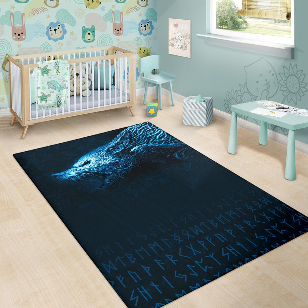 Viking Area Rug, Fenrir Wolf RLT12 - Wonder Print Shop