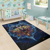 Wolf Galaxy Native American Design Area Rug LT10 - Wonder Print Shop