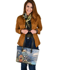 Viking Small Leather Tote, Corgi RLT12 - Wonder Print Shop