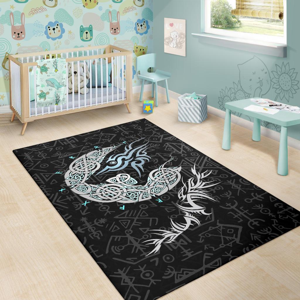 Viking Fenrir Wolf Area Rug RLT12 - Wonder Print Shop