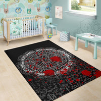 Viking Area Rug Raven Celtic Tattoo Blood RLT12 - Wonder Print Shop