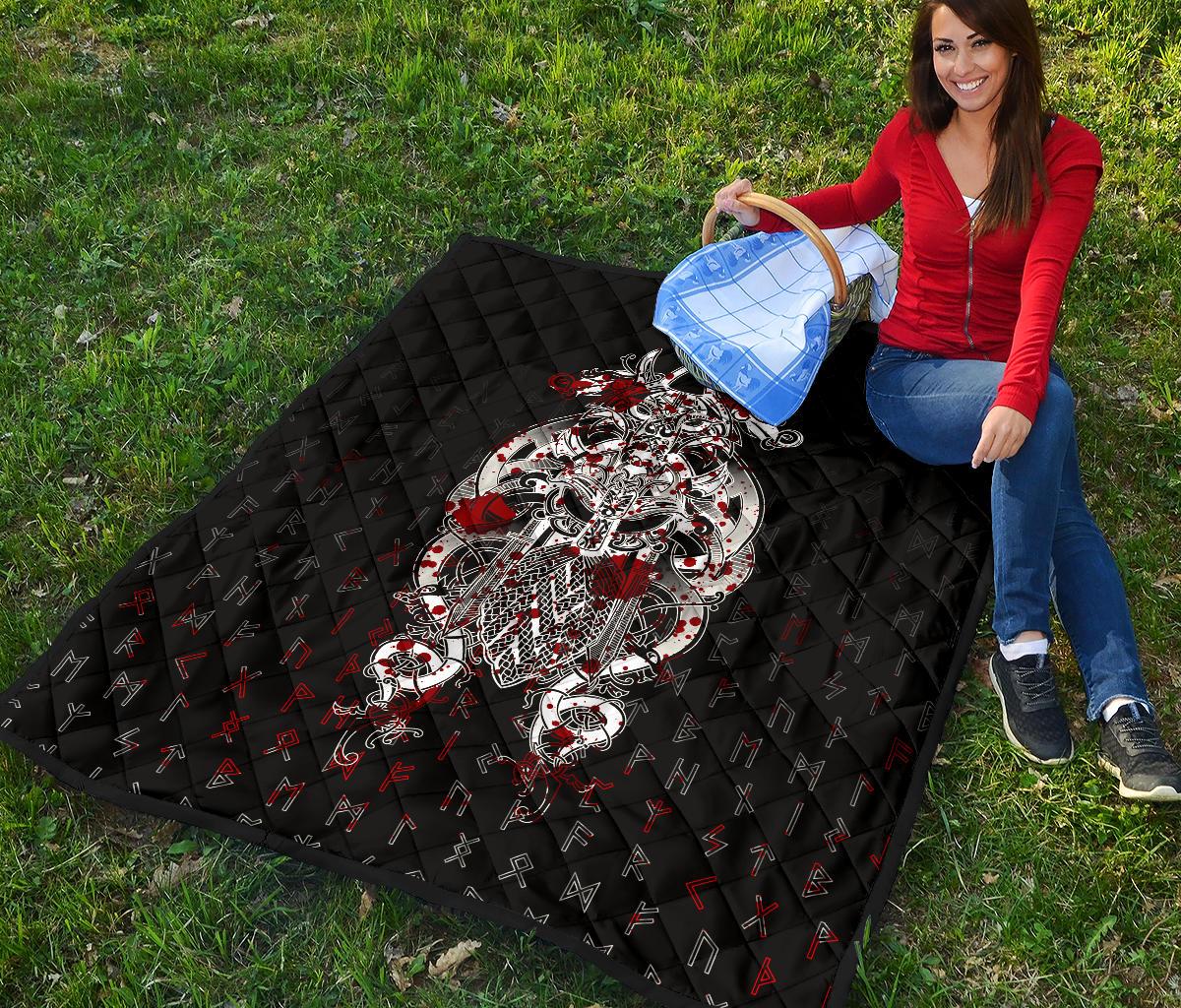 Viking Tyr Tattoo Blood Premium Quilt RLT12 - Wonder Print Shop