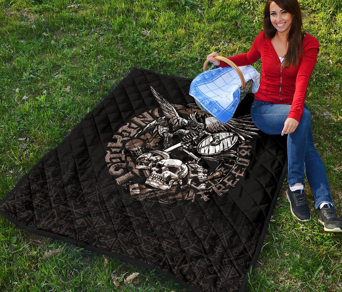 Viking Warrior Tattoo Odin Premium Quilt RLT12 - Wonder Print Shop