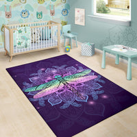 Maori Mandala Dragonfly Area Rug - Wonder Print Shop